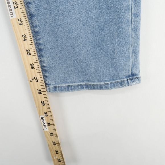 Hudson Straight Jeans Womens 6 Light Blue Stretch Double Button Flap‎ Pockets - Picture 7 of 11